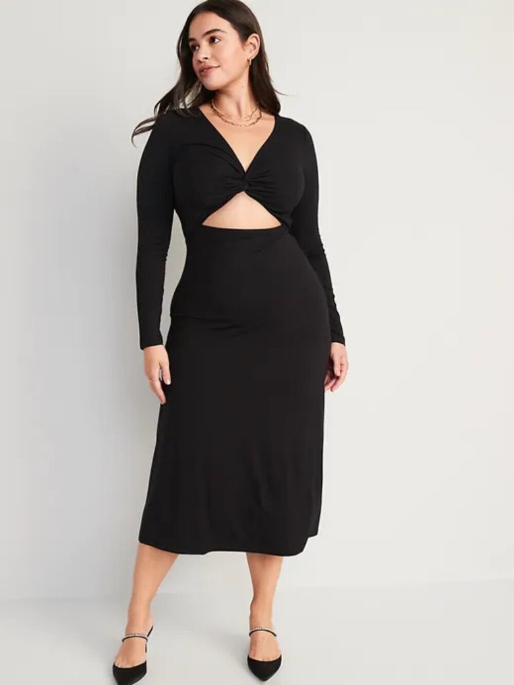 NWT black cut out midi dress Old Navy XL Tall